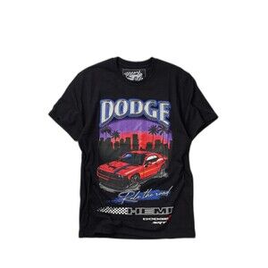Men's Dodge HEMI SRT "Rule the Road" Black Cotton Tee T-Shirt XXL (2XL)